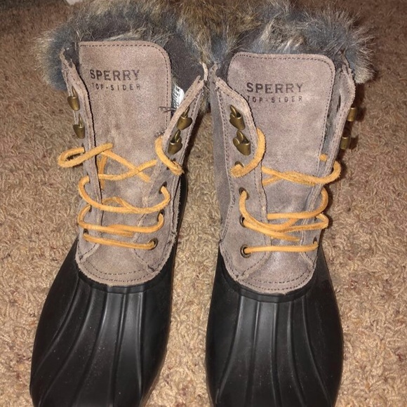 sperry yellow rain boots